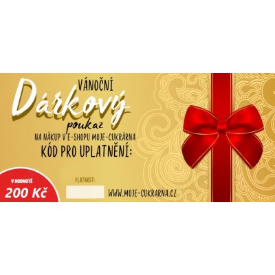 Vánoční dárkový poukaz 200 Kč možnosti: na e-mail – Sleviste.cz