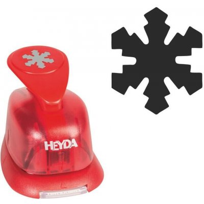 Heyda děrovač červený 15 mm Vločka – Zboží Dáma