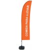 Roll up banner Jansen Display Beach Flag Budget Wind Complete Set Take Away Orange Spanish, 1010 x 4305 mm