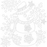 Radost v písku Šablona na pískování sněhulák s vločkami 210 x 210 mm – Zboží Mobilmania