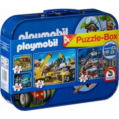 Schmidt Playmobil 2 x 60 a v plechovém kufříku 2 x 100 dílků – Hledejceny.cz