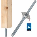 Kotarbau Pilířová základna regulovaná měřítkem 80x80x500 mm stříbro – HobbyKompas.cz