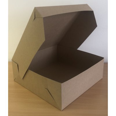 Bio produkty Krabice dortová 20x20cm hnědá KRAFT – Zboží Dáma