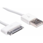 Akyga kabel USB-Apple 30-pin 1.0m/bílá – Zboží Živě