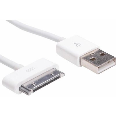 Akyga kabel USB-Apple 30-pin 1.0m/bílá – Zboží Živě