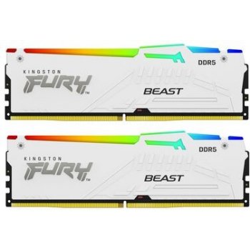 AMD Kingston DDR5 Fury Beast White RGB 64GB 2x32GB 6000 CL36 EXPO CL 36 KF560C36BWEAK2 64