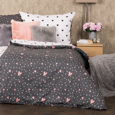 4Home bavlna povlečení Srdíčka 200x220 2x70x90 – Zboží Dáma