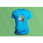 Sandratex dětské bavlněné tričko Homer a Marge Simpsonovi. azurová – Hledejceny.cz
