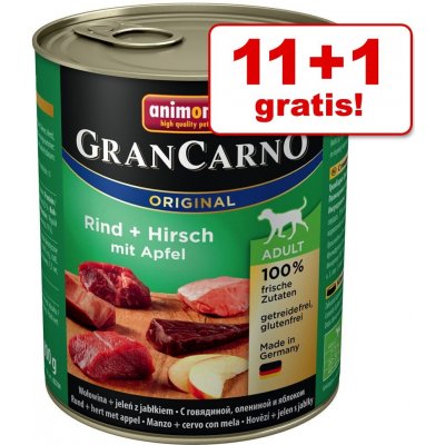 Animonda Gran Carno Adult hovězí & krůta 12 x 0,8 kg – Zboží Mobilmania