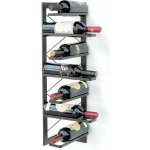 DanDiBo Stojan na víno kovový černý rohový nástěnný 70 cm na 7 lahví – HobbyKompas.cz
