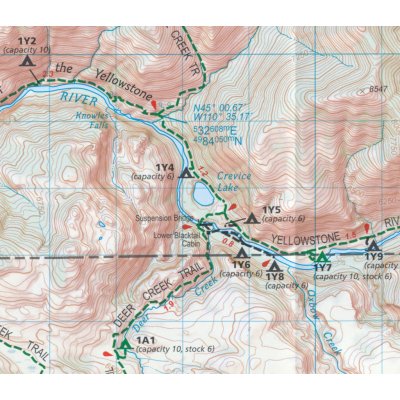 Mammoth Hot Springs Yellowstone národní park turistická mapa GPS komp. NGS – Zbozi.Blesk.cz