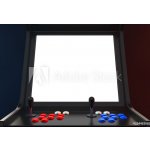 WEBLUX 224483982 Fototapeta vliesová Gaming Arcade Machine with Blank Screen for Your Design. 3d Rendering Herní arkádový stroj s prázdnou obrazovkou pro váš návrh. 3D rozměry 145 x 100 cm