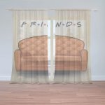 Sablio Záclony Seriál přátelé FRIENDS Gauč: 2ks 150x250cm – Hledejceny.cz