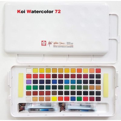 Sakura xncw72h Koi Water Colors sada 72 Akvarelových barevy Koi s vodním štětcem – Hledejceny.cz