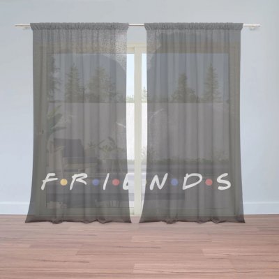 Sablio Záclony Seriál přátelé FRIENDS Polibek: 2ks 150x250cm – Hledejceny.cz