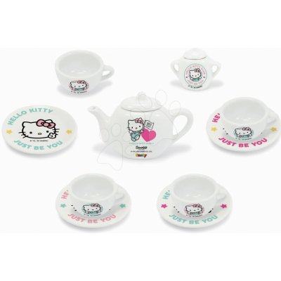 Smoby porcelánová čajová souprava Hello Kitty 12dílná z kvalitního porcelánu