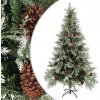 Vánoční stromek zahrada-XL Vánoční stromek se šiškami zelenobílý 195 cm PVC a PE