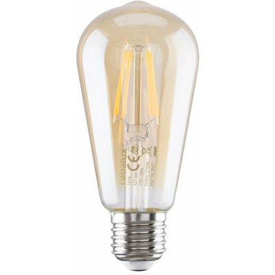 Rabalux Filamentová LED žárovka, E27, ST58, 6W, 510lm, teplá bílá LED E27  6W od 119 Kč - Heureka.cz