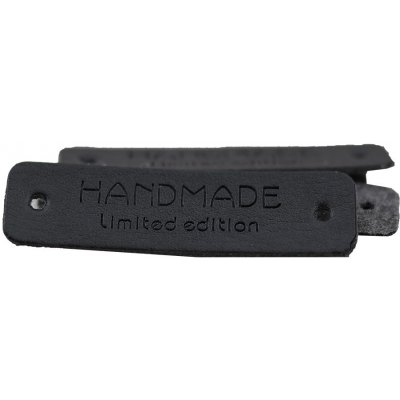Pro Háčkování Hand Made koženková cedulka černá Limited edition – Zboží Dáma