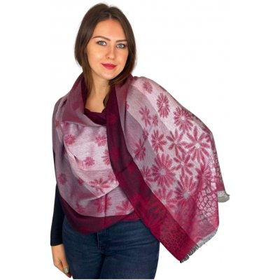 Šál Pašmína Lilia Vínová – Zboží Dáma