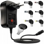 Univerzální nastavitelný napájecí adaptér / nabíječka 3-12V USB, 30W, 6 koncovek – Sleviste.cz