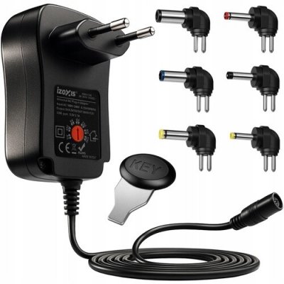 Univerzální nastavitelný napájecí adaptér / nabíječka 3-12V USB, 30W, 6 koncovek – Sleviste.cz