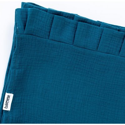 Tulimese Baldachýn mušelínový petrolejová SE STOJANEM S VOLÁNEM – Zboží Dáma