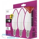 Emos LED žárovka CANDLE, 6W/40W E14, NW neutrální bílá, 470 lm, Classic A+, 3 PACK