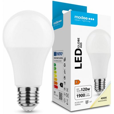 Modee Lighting LED žárovka Globe A60 18,5W E27 270° 4000K 1521 lm ERP ML-G4000K18,5WE27 – Hledejceny.cz