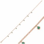 Lunica Stříbrný řetízek na nohu rose gold 0974 – Zboží Dáma