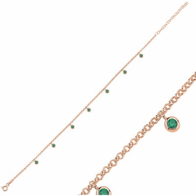 Lunica Stříbrný řetízek na nohu rose gold 0974 – Zboží Dáma