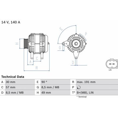 generátor BOSCH 0 986 083 140