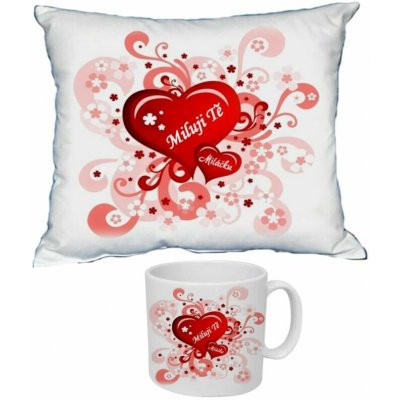 Moon River Svatý Valentýn Miluji Tě miláčku Polštář 30x40 a hrneček 330 ml – Hledejceny.cz