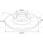 VALEO Brzdový kotouč - 280 mm VA 197546 – Hledejceny.cz