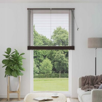 VENKOVNÍ ŽALUZIE TMAVĚ HNĚDÁ SE VZOREM 213X120CM PVC – Hledejceny.cz