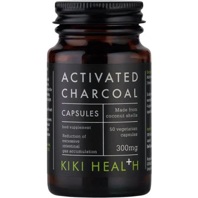 KIKI Health Activated Charcoal aktivní uhlí 300 mg 50 rostlinných kapslí – Hledejceny.cz
