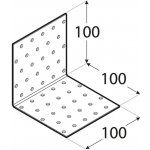 Domax Úhelník montážní Zn KM - 100x100x100mm KM13 – Zboží Mobilmania