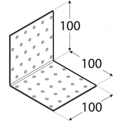 Domax Úhelník montážní Zn KM - 100x100x100mm KM13 – Zboží Mobilmania