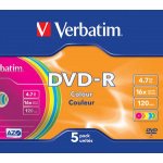 Verbatim DVD-R 4,7GB 16x, Advanced AZO+, slimbox, 5ks (43557) – Sleviste.cz