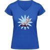 Dámské tričko s potiskem Soft-Style V Tričko Gildan Design Pes kostičkou Royal Blue
