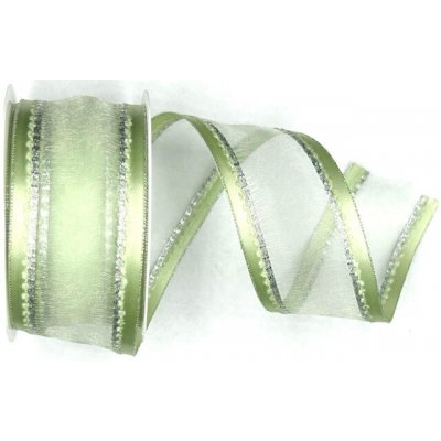 Stuha organzová MONDAN MINT SHINE mentolová PREMIUM 40mm x 3m (12,-Kč/m) – Zboží Dáma