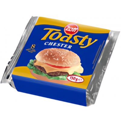 Zott Toasty Tavený plátkový sýr s Chesterem 8 x 18,75g 150 g