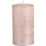 Nohel Garden Svíčka VÁLEC METALIK rustikální růžová d6x9cm – Zbozi.Blesk.cz