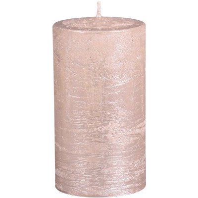 Nohel Garden Svíčka VÁLEC METALIK rustikální růžová d6x9cm – Zbozi.Blesk.cz