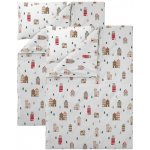 Livarno povlečení z jemného flanelu domečky 140x200 70x90 – Zboží Dáma