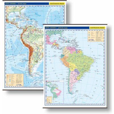Kartografie PRAHA, a. s. Jižní Amerika – sada školních nástěnných map