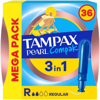 Tampax Tampony s aplikátorem Pearl Compak Regular 36 ks – Zboží Dáma
