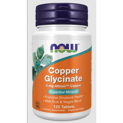 NOW Foods Měď glycinát 3 mg 120 tablet – Hledejceny.cz