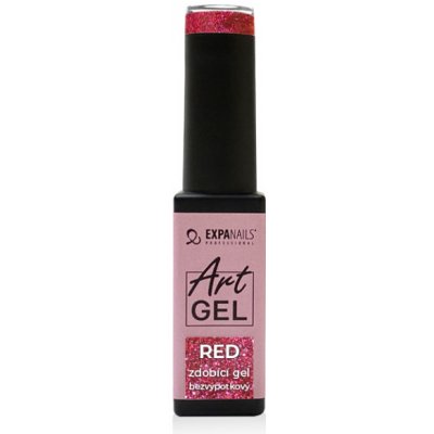 Expa Nails Art gel 005 Red glitter zdobička 6ml – Zbozi.Blesk.cz