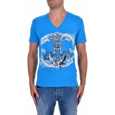 Just Cavalli Anchor blue tričko modrá
